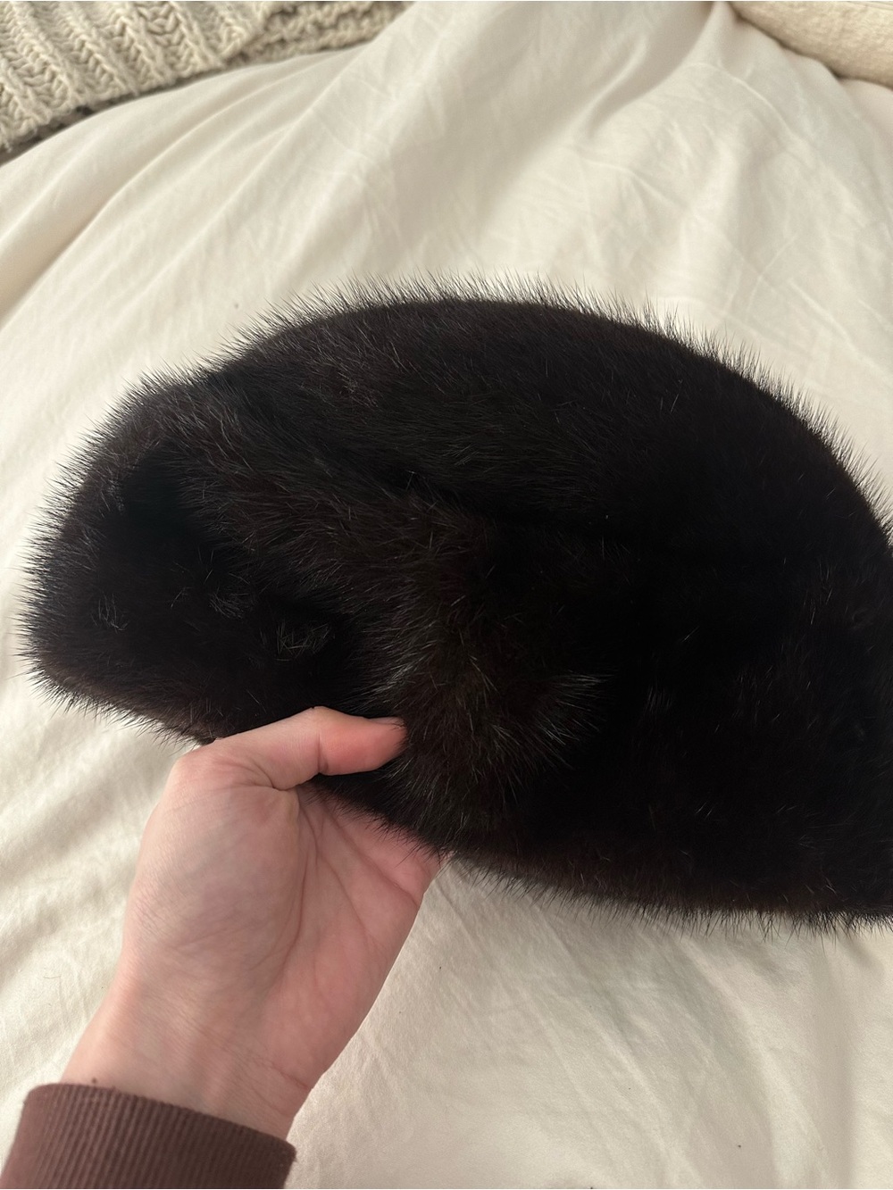 Vintage Dark Brown Fur Hat